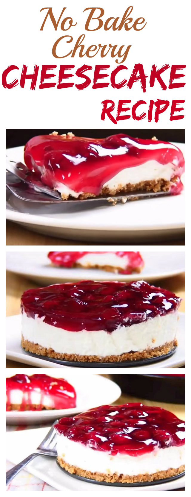 The simplest and best no bake cherry cheesecake recipe