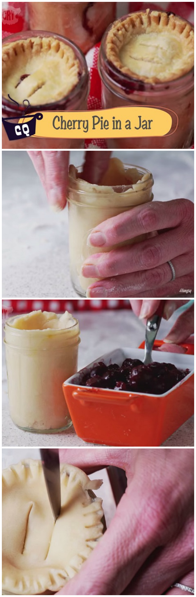 Cherry Pies in Mason Jars! - Fill a jar with pastry dough and fruit to make an exceptional dessert
