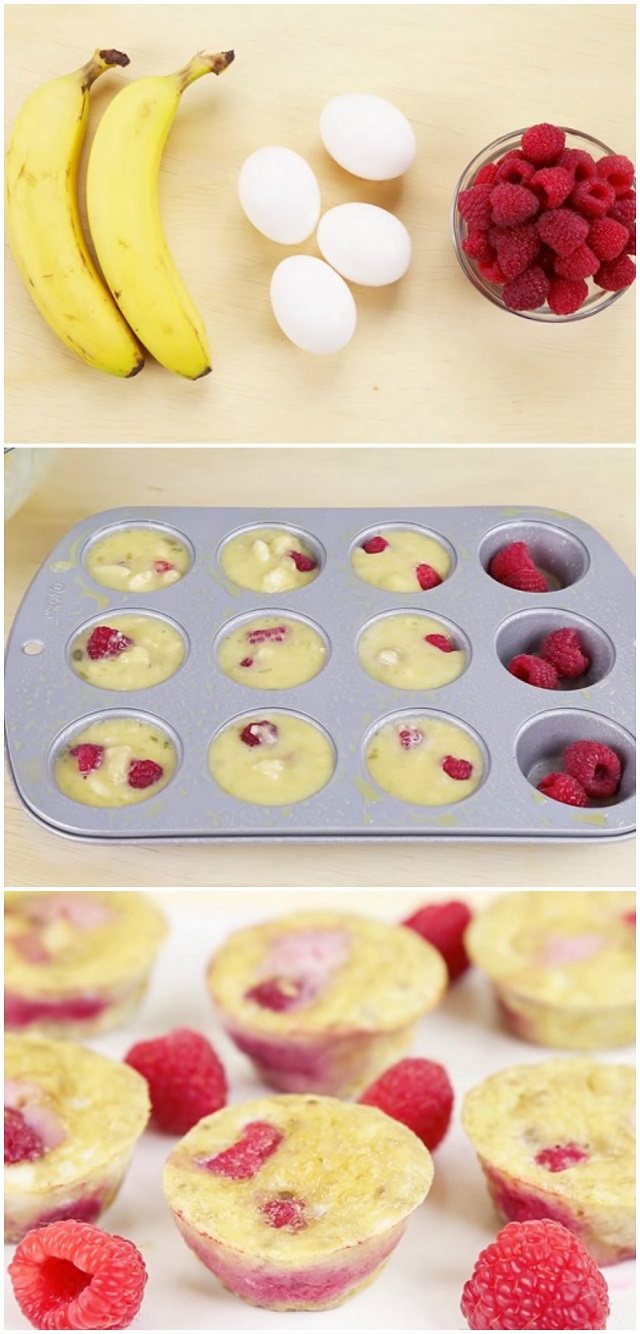 3 Ingredient Berry Egg Muffins!