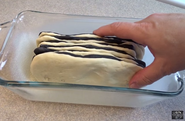 From the outside it’s a two-colored loaf of bread, but watch what happens when it’s cut