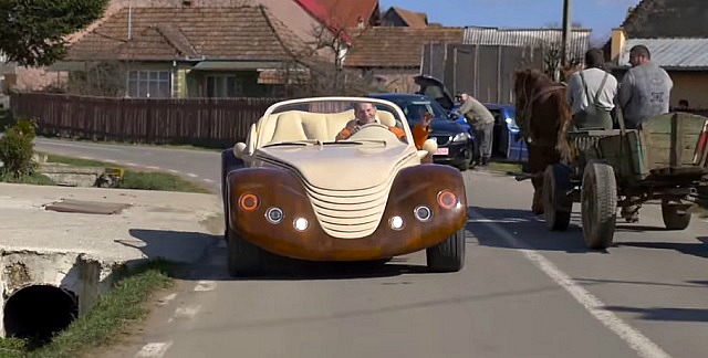 Romanian Man Spends $20,000 Building Wooden Car Called Julia