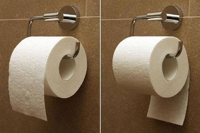 Those who place toilet paper this way have more money